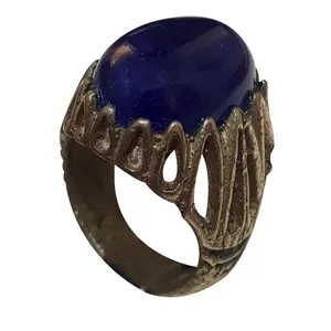 انگشتر نقره مردانه مدل لاجورد افغانستان LA113220 