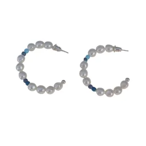 گوشواره زنانه مدل مروارید و منجوق کد GO01