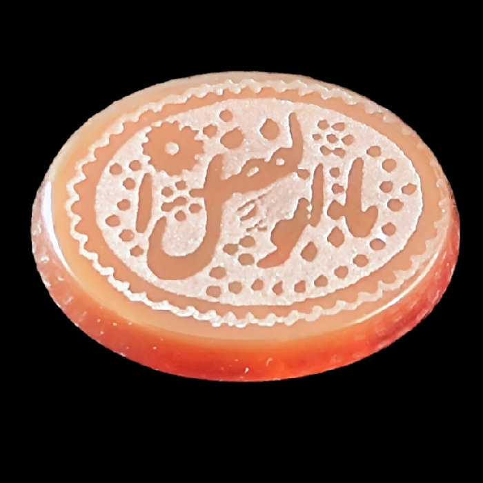 سنگ عقیق طرح یا ابوالفضل کد 55