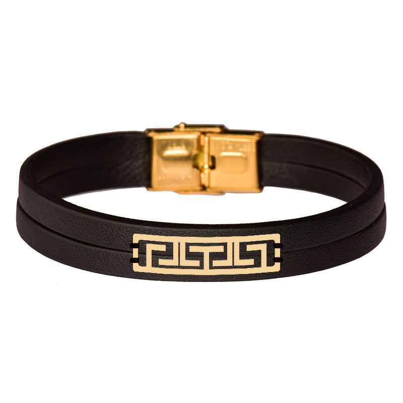 دستبند طلا 18 عیار زنانه الن نار مدل هندسي ELN101218