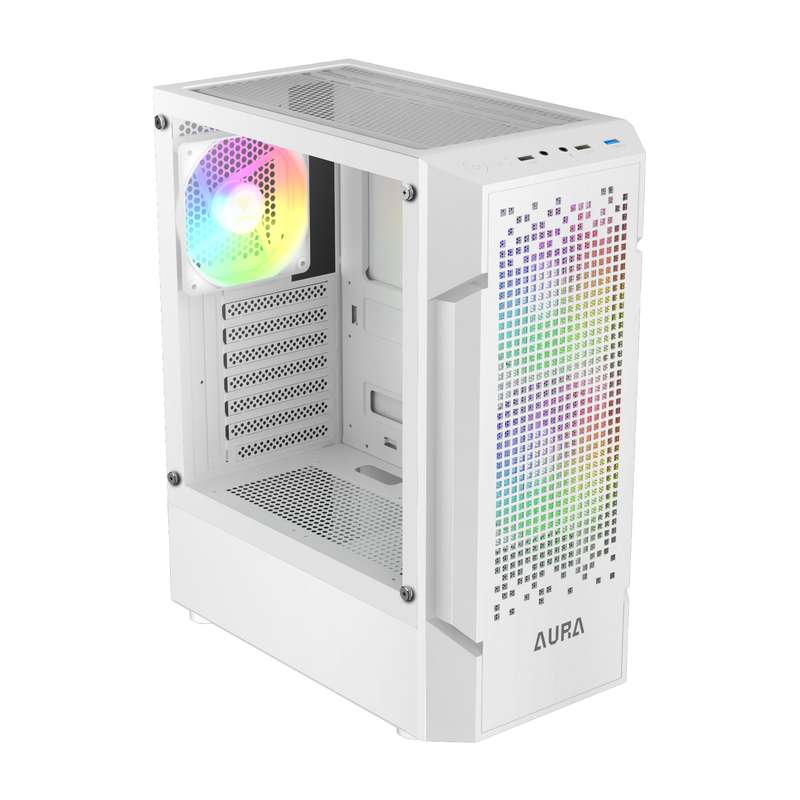 کیس کامپیوتر گیم دیاس مدل AURA GC7 WH کیس کامپیوتر گیم دیاس مدل AURA GC7 WH