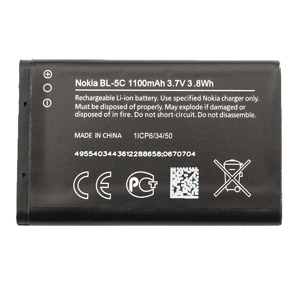 باتری موبایل مدل BL-5C ظرفیت 1100 میلی آمپر ساعت مناسب برای گوشی موبایل نوکیا 1100