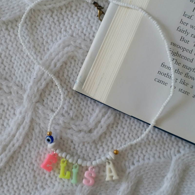 گردنبند دخترانه مدل تابستانی اسم الیسا G230