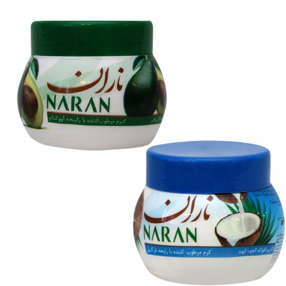 کرم مرطوب کننده ناران مدل آووکادو حجم 180 میلی لیتر به همراه کرم مرطوب کننده مدل نارگیل حجم 180 میلی لیتر