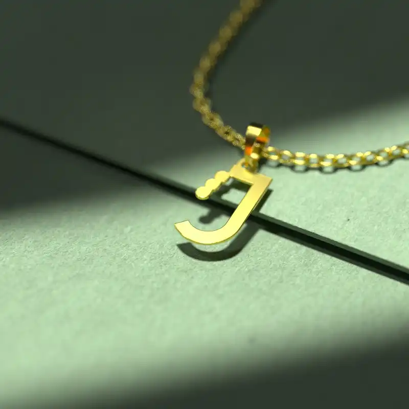 گردنبند طلا 18 عیار زنانه مدوپد مدل حرف ث کد I3-1-1561