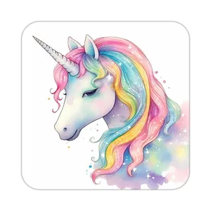 زیر لیوانی کاکتی طرح اسب تک شاخ و یونیکورن مدل mp33252