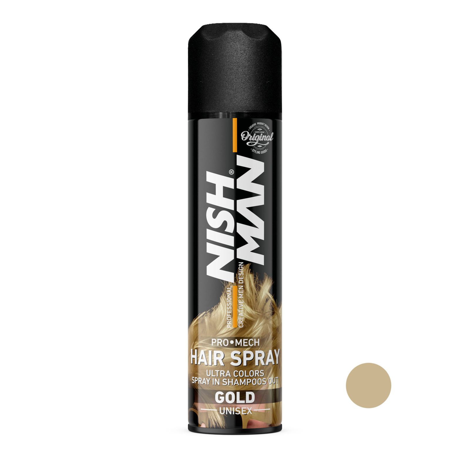 اسپری رنگ مو نیشمن مدل PRO MECH حجم 150 میلی لیتر رنگ طلایی -  - 1