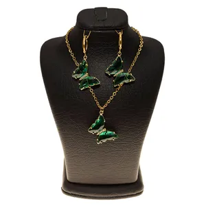 نیم ست زنانه دلنار گالری مدل پروانه کریستالی Gr