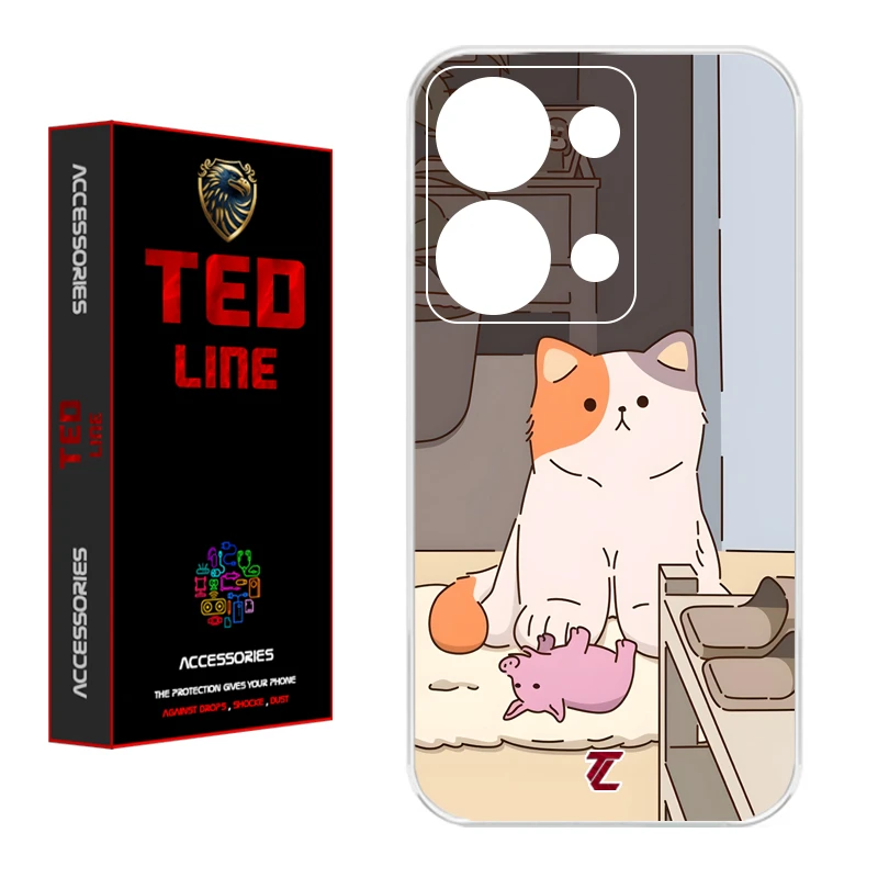کاور تدلاین طرح گربه کد 1192 مناسب برای گوشی موبایل شیائومی Redmi Note 13 Pro 4G / Poco M6 Pro