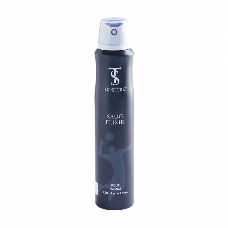 اسپری ضدتعریق مردانه تاپ سکرت مدل Saug Elixir حجم 200 میلی‌لیتر