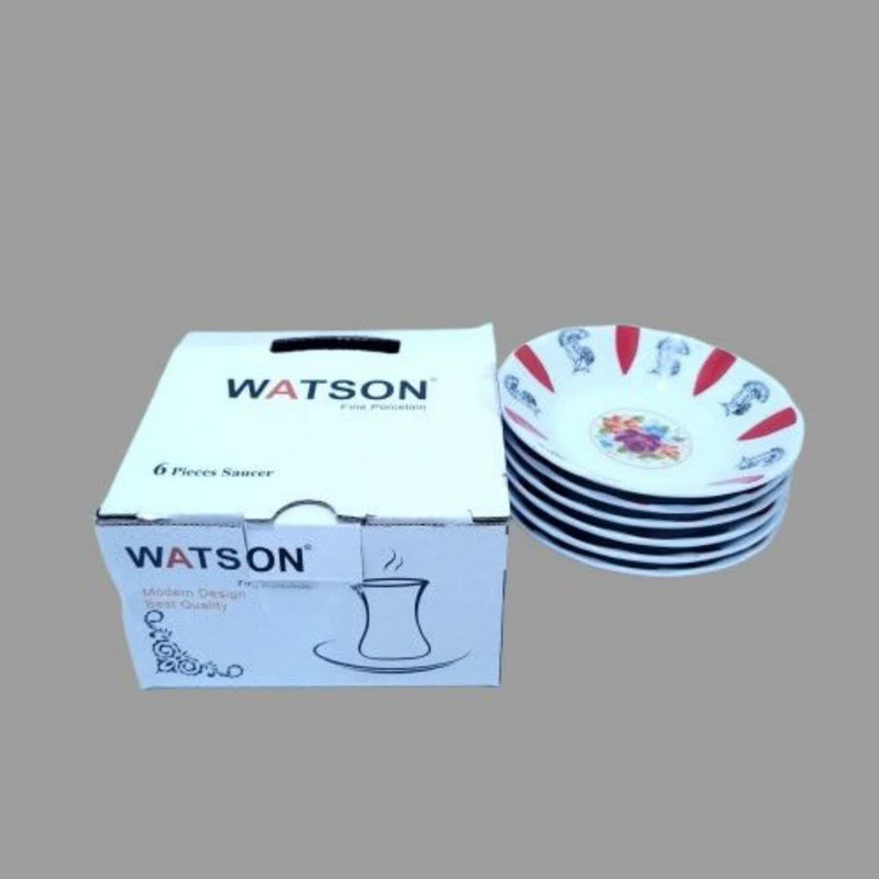 نعلبکی واتسون مدل محرمات طرح گل مجموعه ۶ عددی