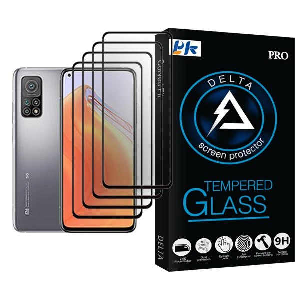محافظ صفحه نمایش پی کی مدل Delta Glass MIX004 مناسب برای گوشی موبایل شیائومی Mi 10T 5G بسته چهار عددی