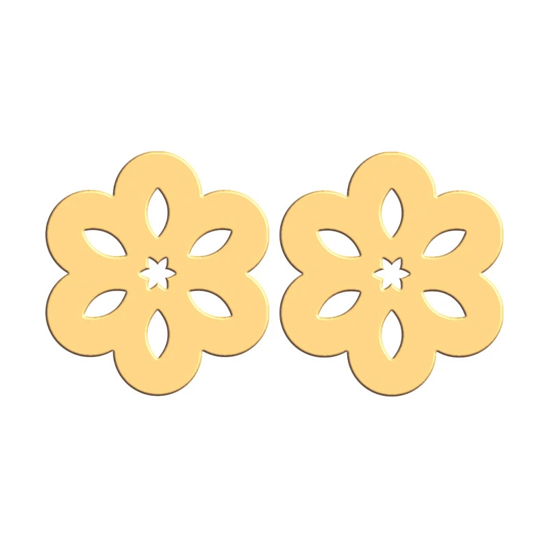 گوشواره طلا 18 عیار زنانه فرشته طرح گل مدل  WEL-000242