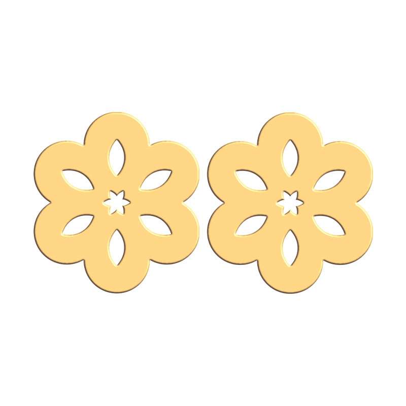 گوشواره طلا 18 عیار زنانه فرشته طرح گل مدل  WEL-000242