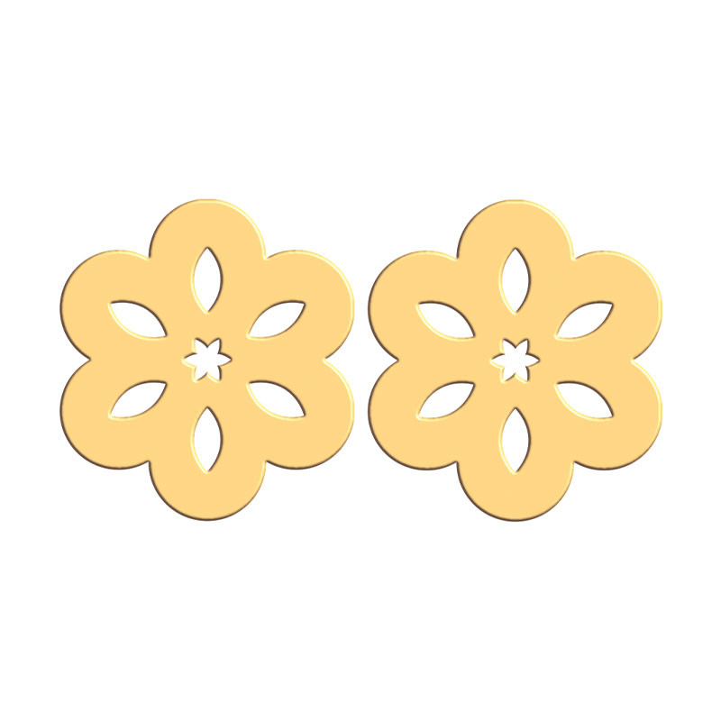 گوشواره طلا 18 عیار زنانه فرشته طرح گل مدل  WEL-000242