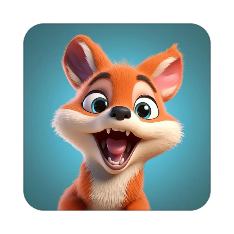 زیر لیوانی کاکتی طرح حیوانات کارتونی مدل mp27229