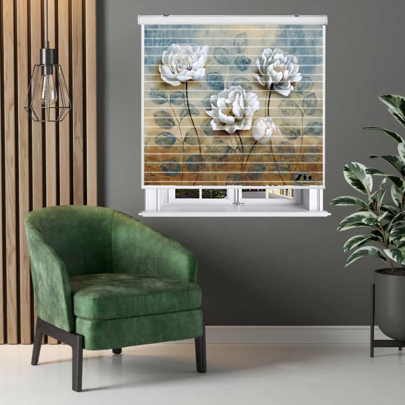 پرده زبرا زیو مدل 3D1120 سایز 150x150 سانتی متر