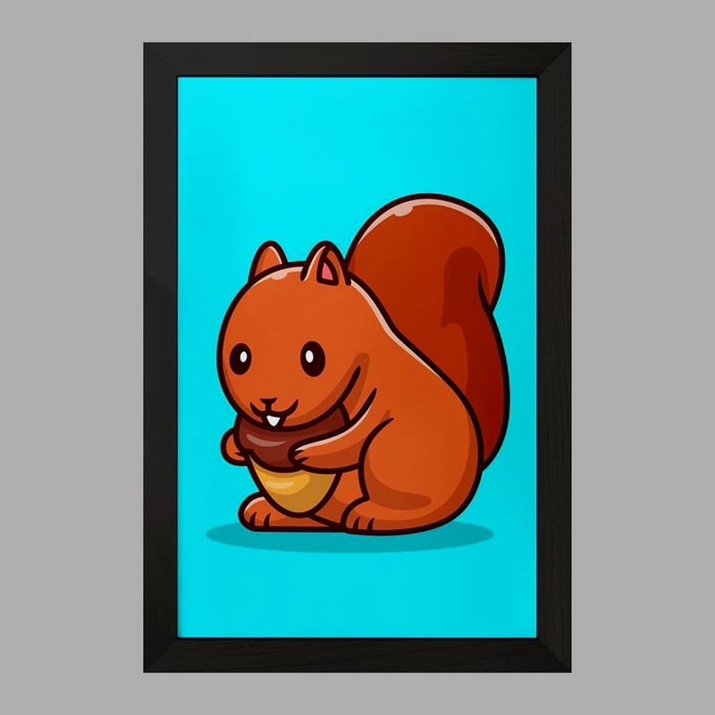 تابلو خندالو مدل حیوانات بامزه سنجاب کد 29736