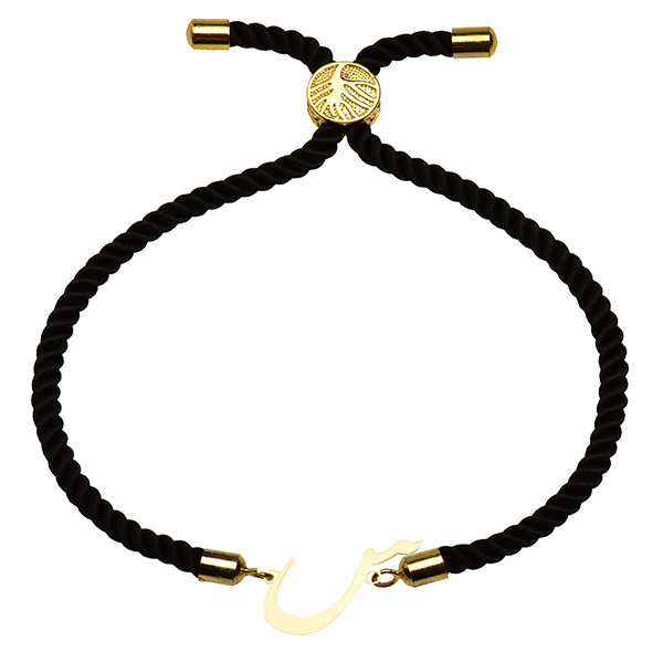 دستبند طلا 18 عیار دخترانه کرابو طرح حرف س مدل Krd1508