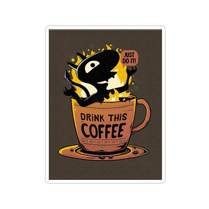 استیکر تزئینی موبایل و تبلت ماسا دیزاین مدل AS143 COFFE