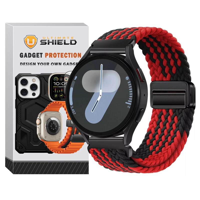 بند آلتیمیت شیلد مدل Braided Magsolo Mix مناسب برای ساعت هوشمند سامسونگ Galaxy Watch 4 40mm / Watch 4 44mm / Watch 4 Classic 42mm / Watch 4 Classic 46mm