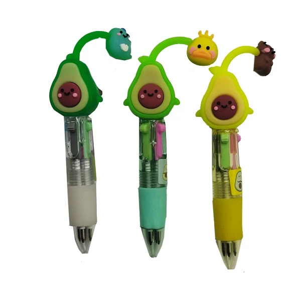 خودکار مدل چهار رنگ مینی آووکادو مجموعه 3 عددی