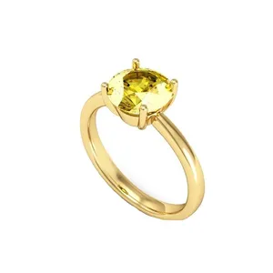  انگشتر طلا 18 عیار زنانه قیراط طرح تک سنگ کد GH6141