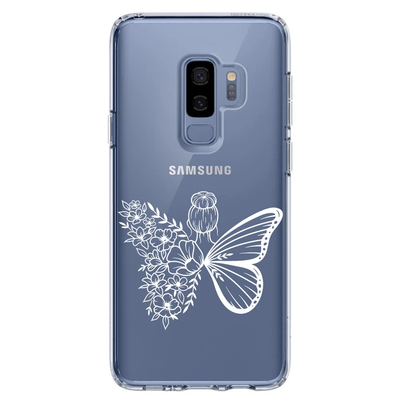 کاور مگافون طرح دختر پروانه ای مدل C53-W مناسب برای گوشی موبایل سامسونگ Galaxy S9 Plus