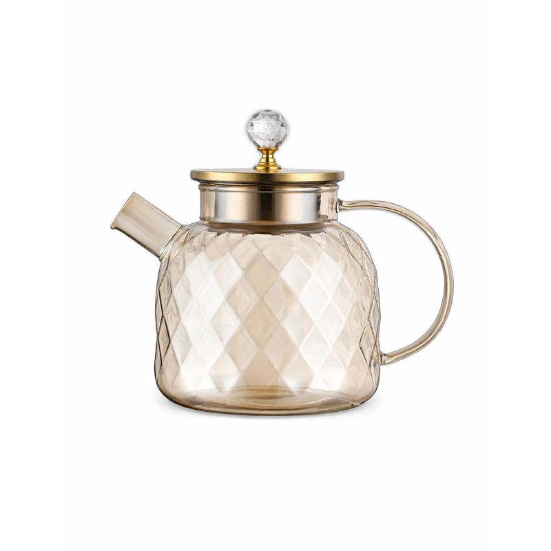 قوری مدل پیرکس طرح الماس گنجایش 1000 میلی لیتر 