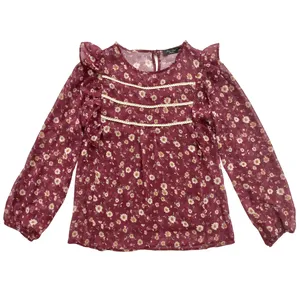 بلوز آستین بلند زنانه نیوگرل مدل NGL4013 ترک