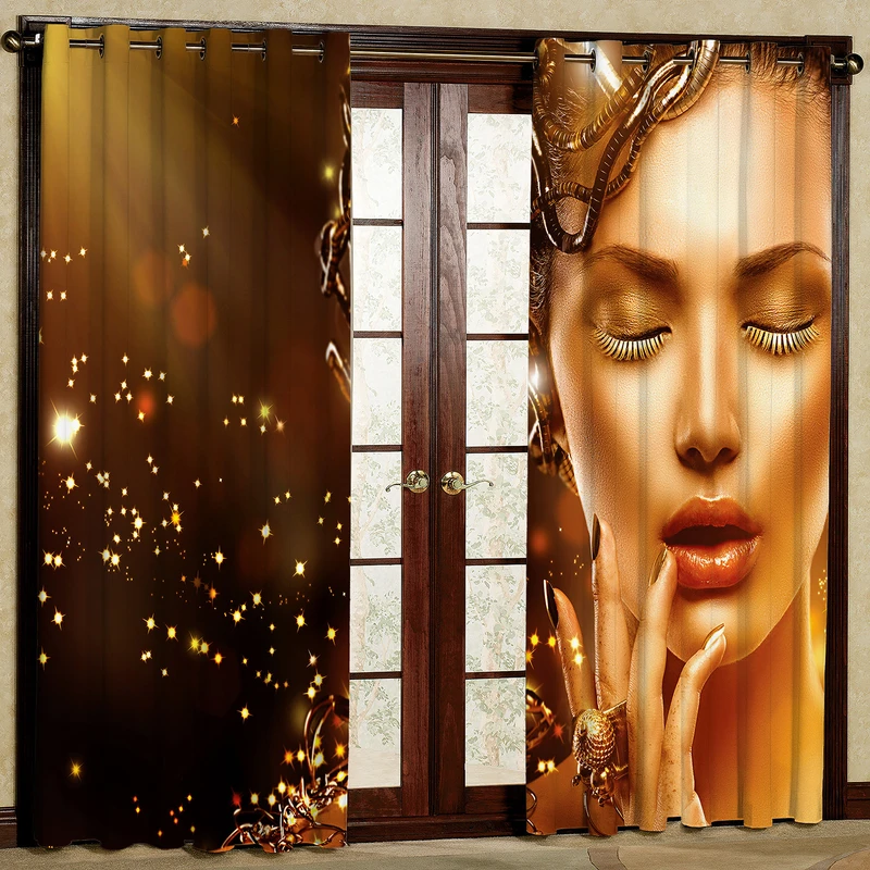 پرده مدل دختر مخمل پانچی کد 737 سایز 140x280 سانتی متر