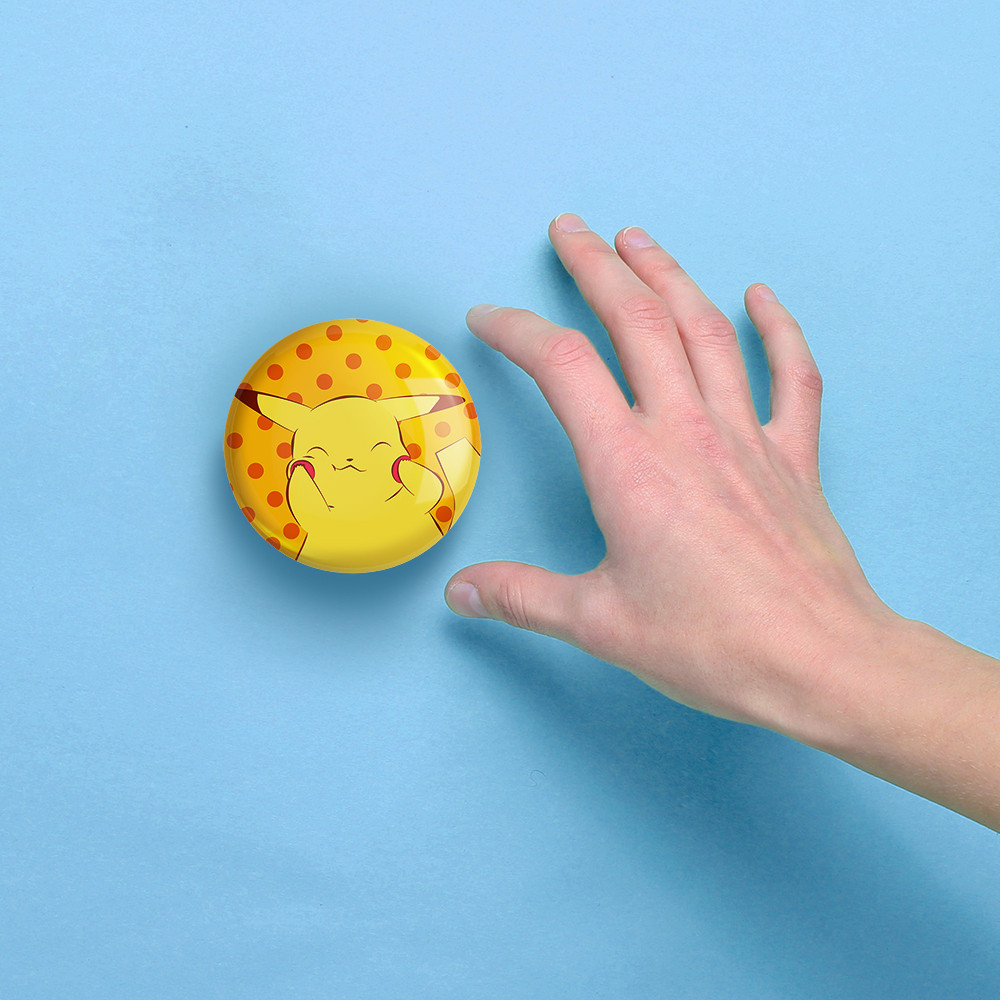 آینه جیبی خندالو مدل پیکاچو انیمه پوکمون  کد 17312