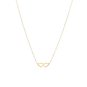 گردنبند طلا 18 عیار زنانه الی گالری مدل  دو بال