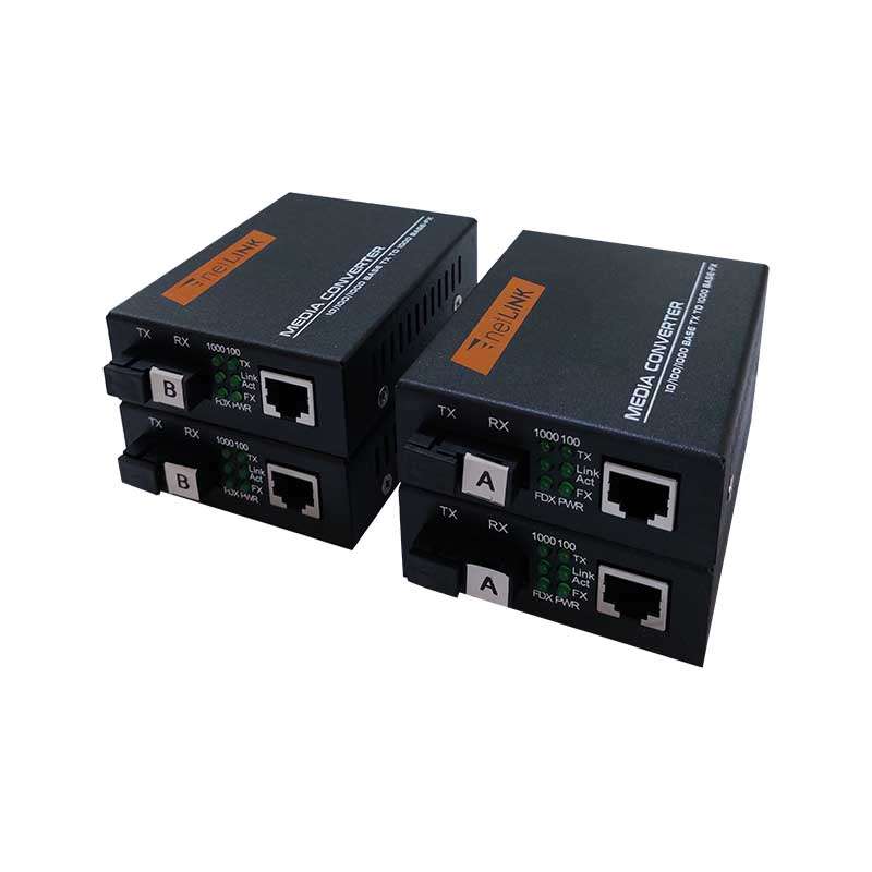 مدیاکانورتر نت لینک تک کر مدل HTB-GS-03-20KM-AB بسته 4 عددی