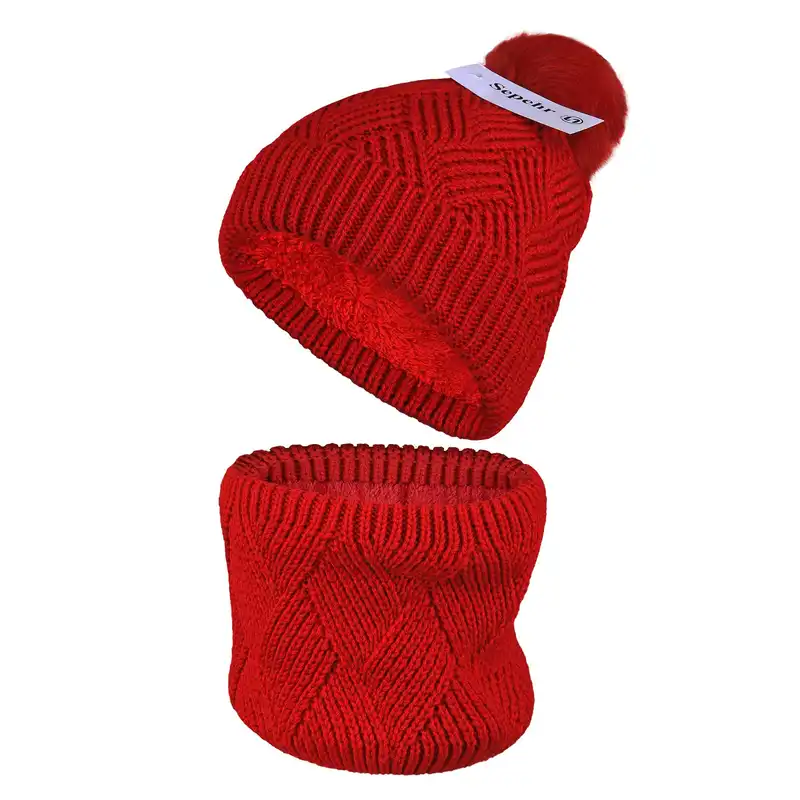 ست کلاه و شال گردن طرح داخل خز بچگانه مدل سپهر