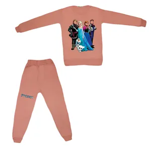 ست تی شرت آستین بلند و شلوار دخترانه مدل frozen