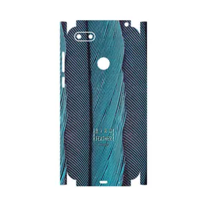 MAHOOT Turquoise feathers-FullSkin Cover Sticker for Motorola Moto E6 Play
