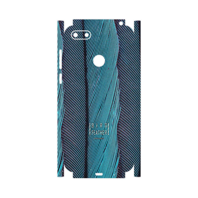 برچسب پوششی ماهوت مدل Turquoise feathers-FullSkin مناسب برای گوشی موبایل موتورولا Moto E6 Play