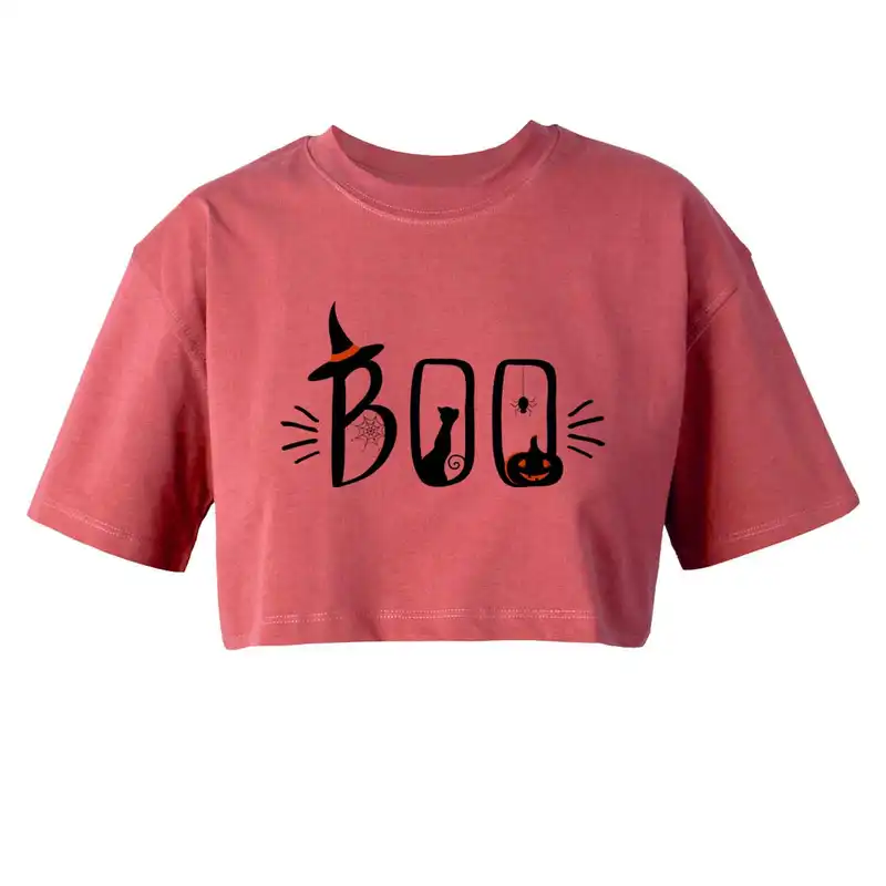 کراپ‌تاپ آستین کوتاه زنانه مدل BOO  کد K379 a