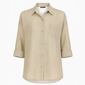 شومیز آستین سه ربع یقه برگردان زنانه مدل bh6