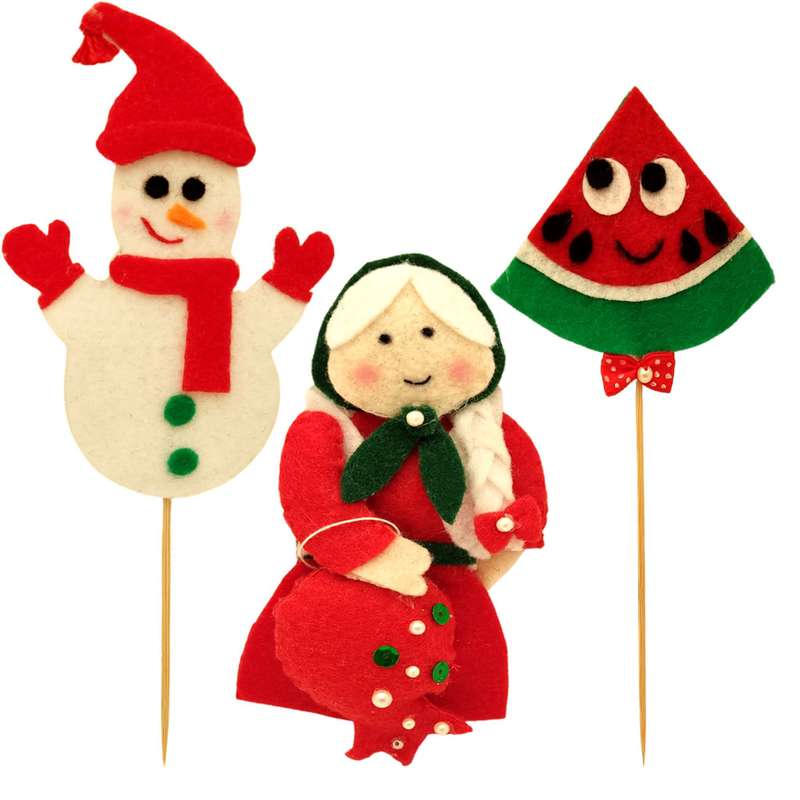 تاپر و عروسک نمدی طرح یلدا مدل Ndy303 مجموعه 3 عددی