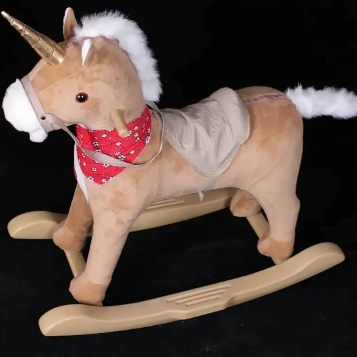 اسب رکابدار کودک مدل گهواره ای موزیکال متحرک A44