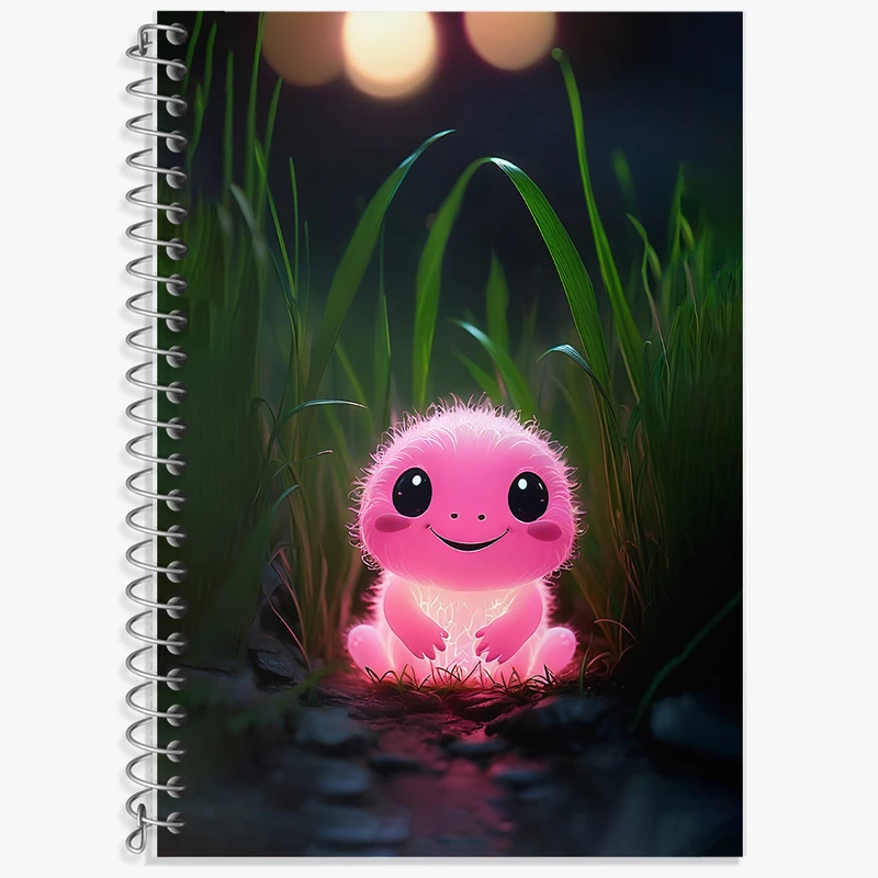 دفتر نت موسیقی 50 برگ خندالو طرح هیولای صورتی کیوت کد F6275