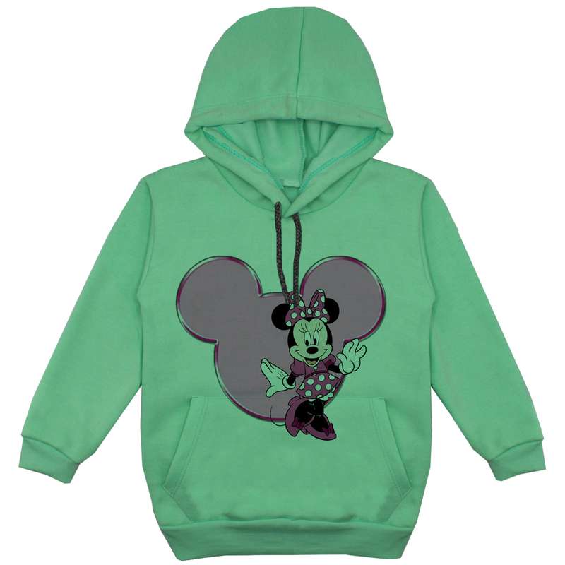 هودی دخترانه مدل میکی موس F49 رنگ سبز