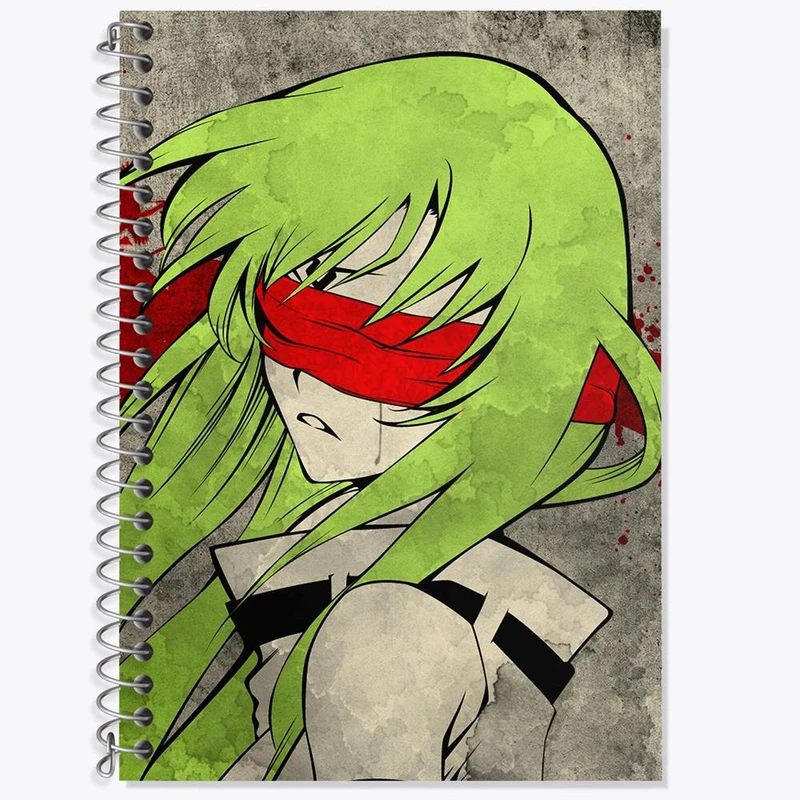 دفتر زبان 50 برگ خندالو مدل سه خط طرح سی سی انیمه کد گیاس Code Geass کد 13063