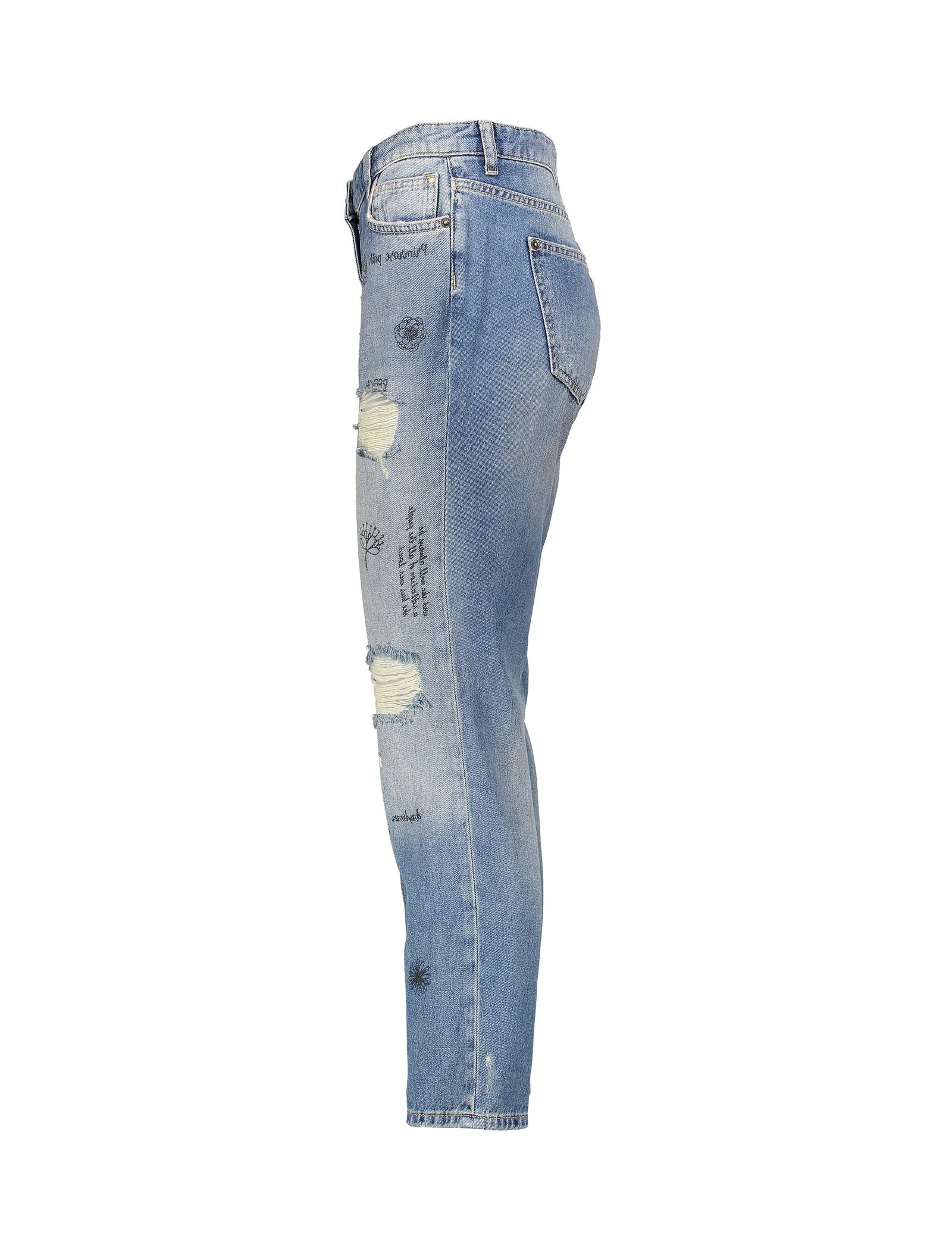 شلوار جین زنانه توییست مدل TW616001805689 - آبی - 4