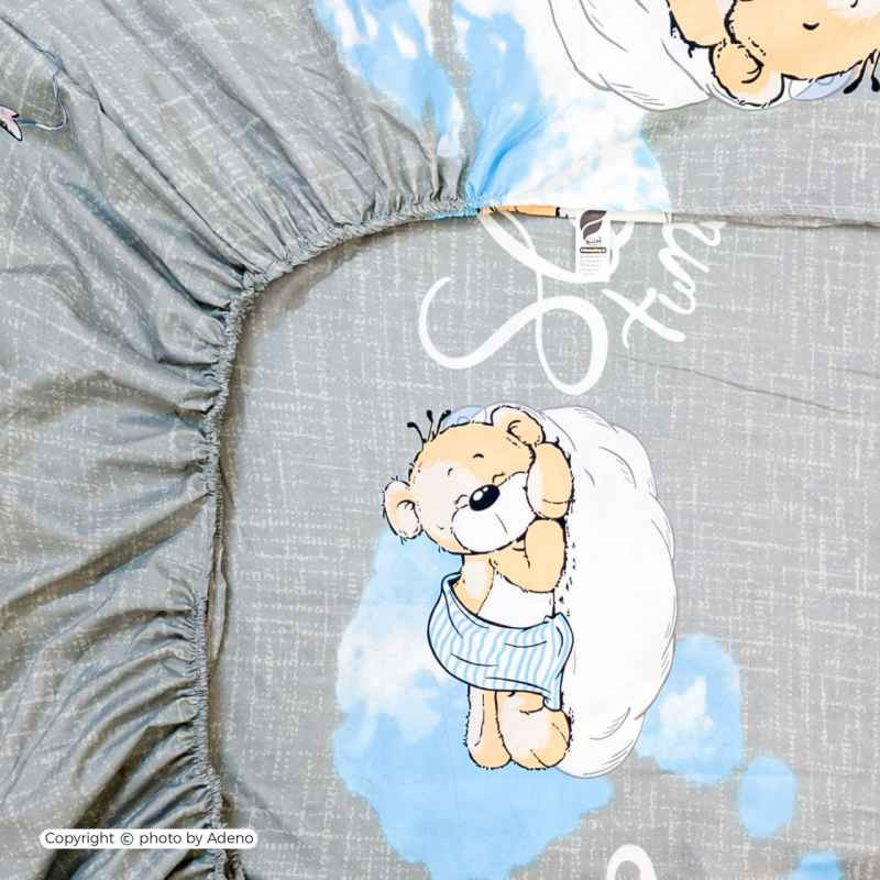 سرویس ملحفه یک نفره 2 تکه آدنو مدل Teddy کد MC03