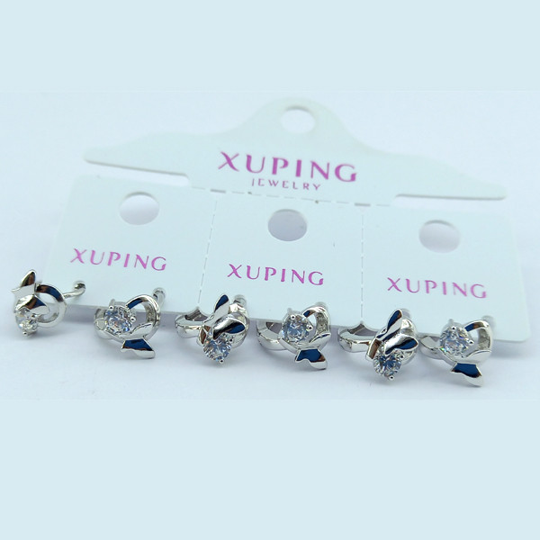 گوشواره دخترانه ژوپینگ مدل نگین کد 0372