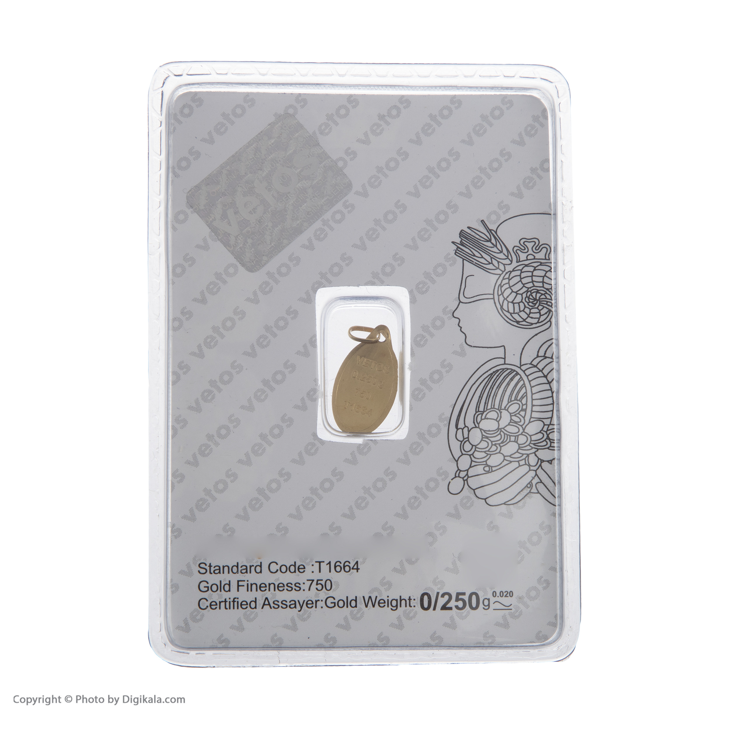 شمش طلا 18 عیار وتوس کد 500