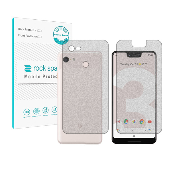 محافظ صفحه نمایش مات راک اسپیس مدل HyMTT مناسب برای گوشی موبایل گوگل Pixel 3 XL به همراه محافظ پشت گوشی